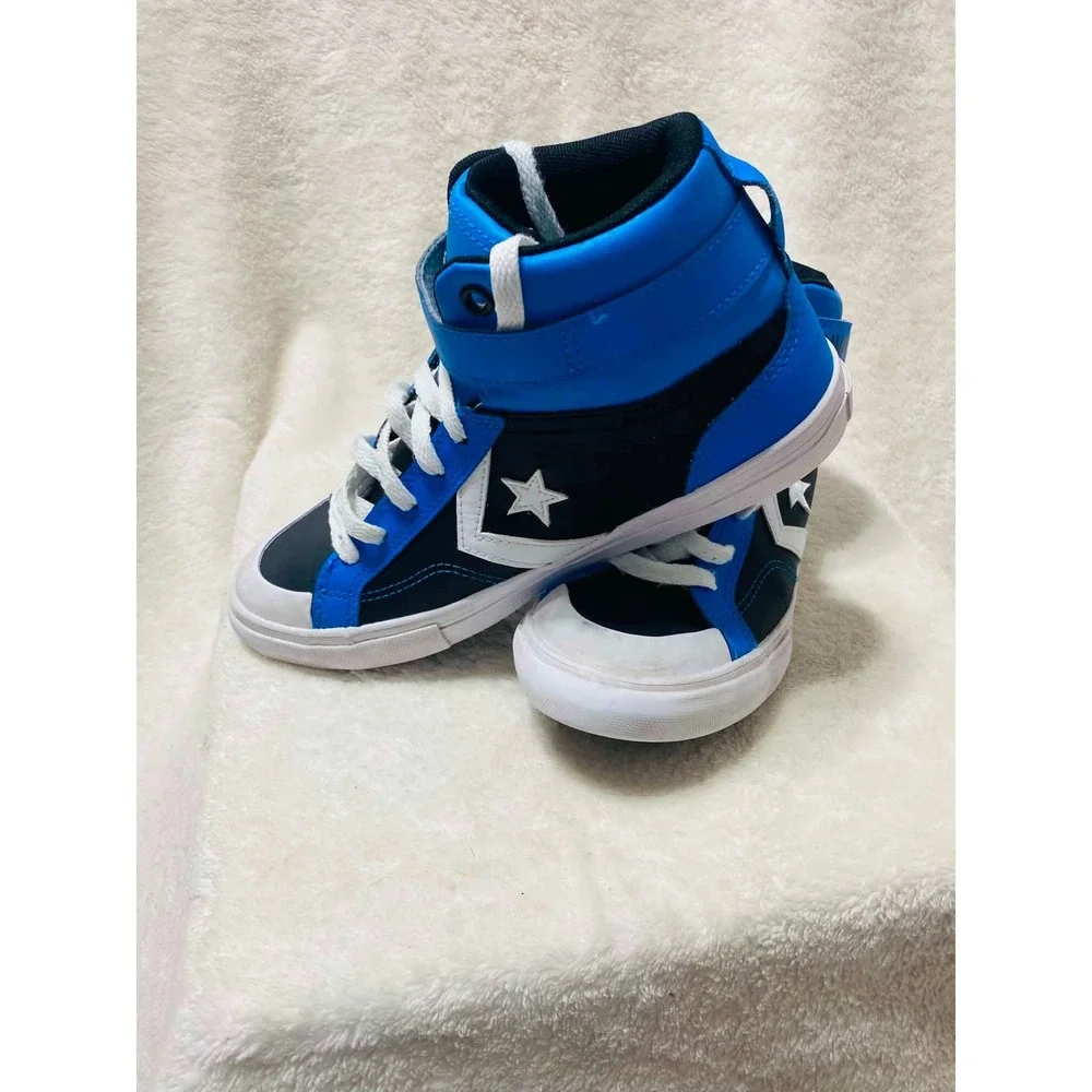 Converse Pro Blaze Strap High Top Blue Black White Kids Shoes A06389C Size 4.5Y